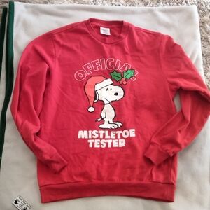 Peanuts Red Snoopy Mistletoe Crewneck Sweater